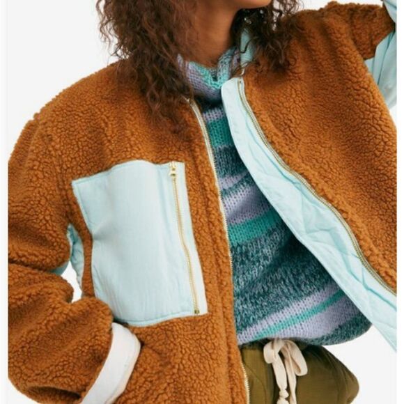 Free People Jackets & Blazers - We the Free oversized Sherpa jacket coat BOHO